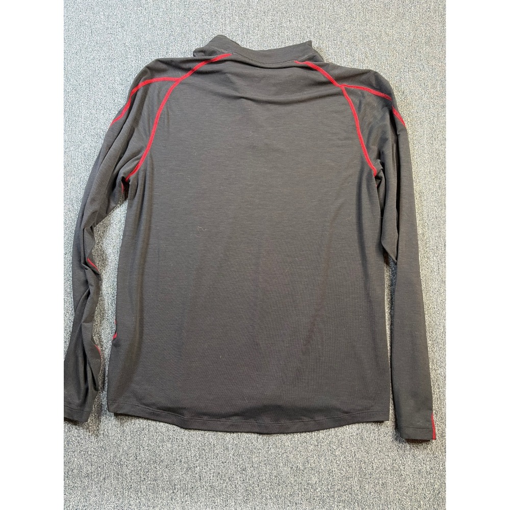 Paradox Mens Merino Blend 1/4 Zip Base Layer Shirt Black Red Large 646257 - Picture 4 of 7